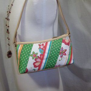 🏵️🏵️ 2/$15 🏵️🏵 Genuine Relic Mini Handbag Multi Green Pink Fabric  NW